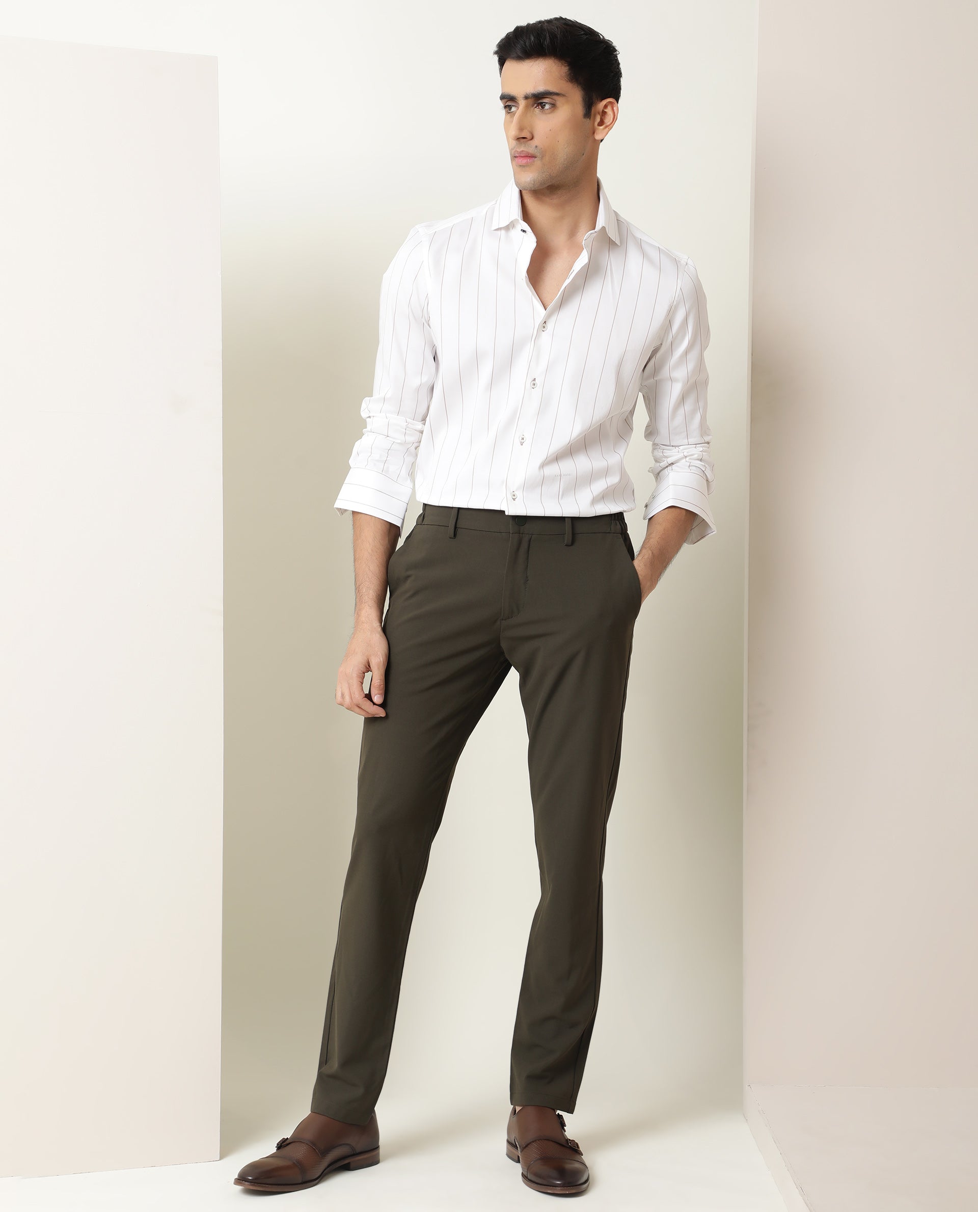 Buy Grey Trousers & Pants for Men by Rare Rabbit Online | Ajio.com